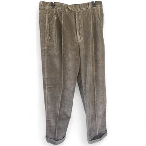 Natural Issue Premium Corduroy Tan Pleated Pants, Relaxed Fit, Men’s Sz 34x30